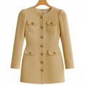 Robe Tweed Blanche Blanche Naturelle S - My Store