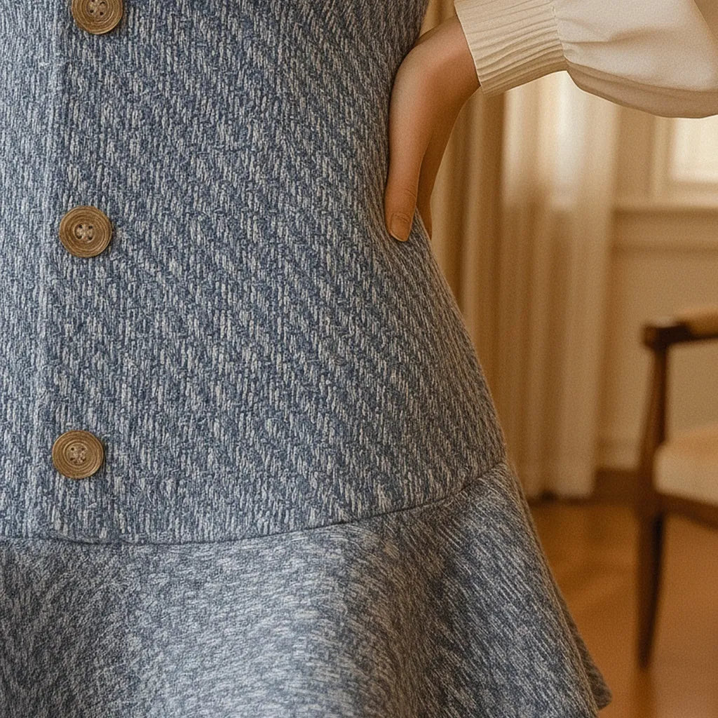 Robe Tweed Bleu - My Store
